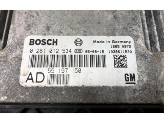 Блок управления двигателя 0281012534, 0281012534   Opel Signum