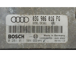 Блок управления двигателя 03G906016FG, 0281011904   Audi A3 S3 8P