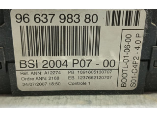 Pojistková skříňka Řídící jednotka BSM 9663798380, BSI2004P0700   Fiat Scudo 2008