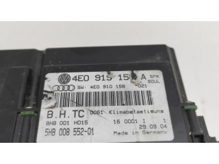 Блок управления климат-контролем 4E0910158   Audi A8 S8 D3 4E