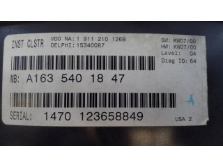 Панель приборов 3329130030, A1635401847   Mercedes-Benz ML W163       