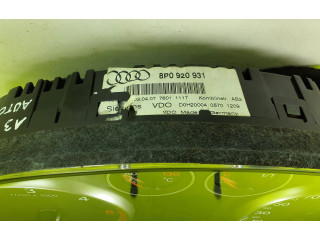 Přístrojová deska  Audi A3 S3 8P 2005 8P0920931, 776011117  