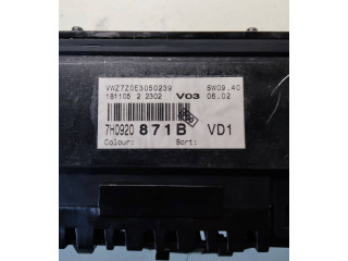 Přístrojová deska  Volkswagen Transporter - Caravelle T5 2005 7H0920871B, VWZ7Z0E3050239  