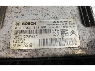 Řídící jednotka 0281031043, 9806460480   Peugeot 308 2015