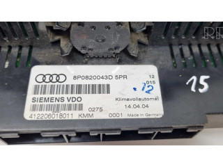 Блок управления климат-контролем 8P0820043D   Audi A3 S3 8P