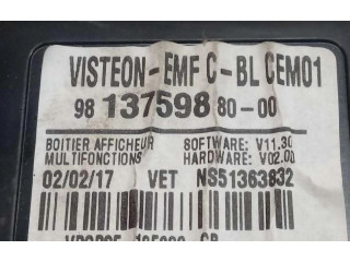 Дисплей    98120819ZD, 98120819ZD   Peugeot Expert