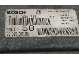 Řídící jednotka 9631528780, 9631528780   Peugeot 106 1998