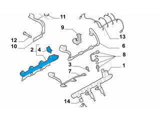 Vstřikovací lišta 71748984, 71741190   Alfa Romeo Brera  pro benzínový motor 3.2  
