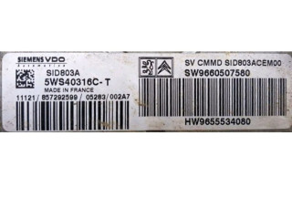 Řídící jednotka 9660507580, 5WS40316C   Peugeot 607 2005