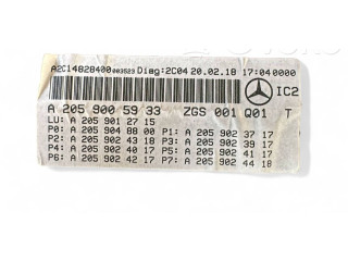 Přístrojová deska  Mercedes-Benz C W205 2018 A2059023717, 2059048800  