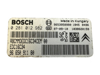 Блок управления двигателя 9665091180, 9653958980   Citroen Jumpy