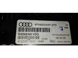 Блок управления климат-контролем 8P0820043P, 412206018041   Audi A3 S3 8P