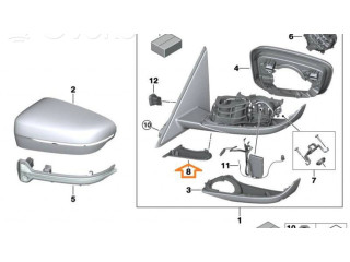 Zpětné zrcátko pravé BMW 3 G20 G21 2019  9464424, 51169464424  