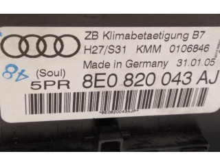 Блок управления климат-контролем 8E0820043AJ   Audi A4 S4 B6 8E 8H