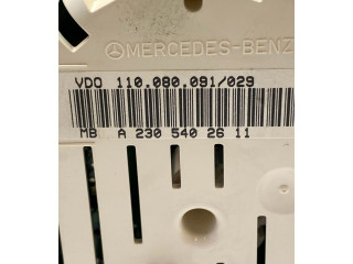 Přístrojová deska  Mercedes-Benz SL R230 2003 A2305400023, A2305402611  