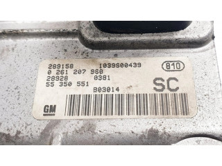 Блок управления двигателя 0261207960, 55350551   Opel Corsa C