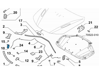 Замок капота 50547304, 50563896   Alfa Romeo Stelvio