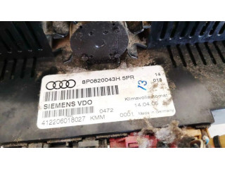 Блок управления климат-контролем 8p0820043h, 412206018027   Audi A3 S3 8P