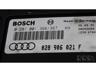 Блок управления двигателя 028906021F, 0281001366   Audi A4 S4 B5 8D