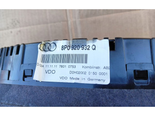 Přístrojová deska  Audi A3 S3 A3 Sportback 8P 2011 8P0920932Q, 2011R  