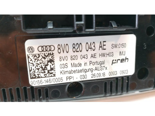 Блок управления климат-контролем 8V0820043AE, 8V0820043AEIMJ   Audi A3 S3 8V