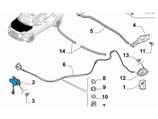 Замок капота 52031804   Fiat 500X