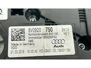 Панель приборов 8V0920750, A2C16573400   Audi A3 S3 8V       
