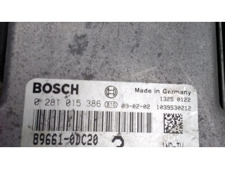 Řídící jednotka 896610DC20, 0281015386   Toyota Yaris 2009