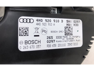 Панель приборов 0263670057, 4H0920910DX   Audi A8 S8 D4 4H       