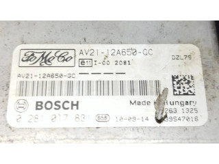 Блок управления двигателя AV2112A650GC, 0281017831   Ford Fiesta