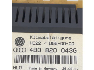 Блок управления климат-контролем 4B0820043G, 5HB00760401   Audi A6 S6 C5 4B