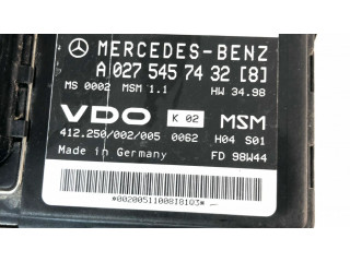 Блок управления двигателя A0275457432, A1661402500   Mercedes-Benz A W169