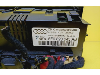 Блок управления климат-контролем 8E0820043AB   Audi A4 S4 B6 8E 8H