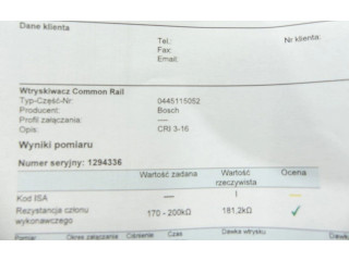 Vstřikovač 0445115052, IMPRK1294336   Audi Q7 4L     