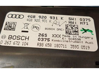 Přístrojová deska  Audi A7 S7 4G 2011 4G8920931K, 0263672104  