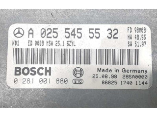 Řídící jednotka A0255455532, 0281001880   Mercedes-Benz E W210 1998
