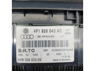 Блок управления климат-контролем 4F1820043AC, 4F0910043   Audi A6 S6 C6 4F