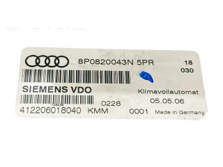 Блок управления климат-контролем 8P0820043N, 412206018040   Audi A3 S3 8P