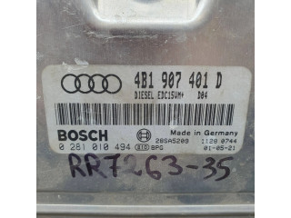 Блок управления двигателя 4B1907401D, 0281010494   Audi A6 S6 C5 4B