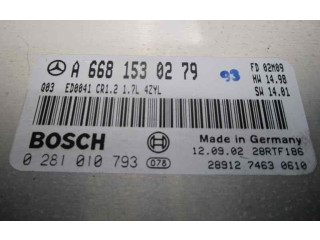 Řídící jednotka A6681530279, 0281010793   Mercedes-Benz A W168 2002