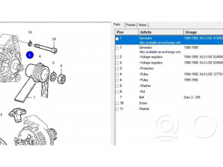 Генератор 4434056, 123320011   Saab 9000 CC 2.0     
