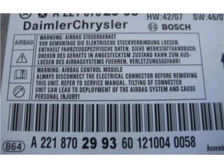 Блок подушек безопасности A2218702993   Mercedes-Benz S W221