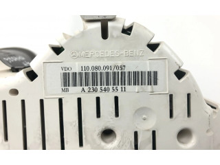 Přístrojová deska  Mercedes-Benz SL R230 2004 110080091039, A2305405048  