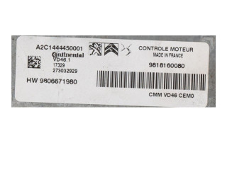 Řídící jednotka 9818160080   Peugeot 2008 I 2016