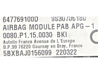 Подушка безопасности пассажира 9830706180   Opel Astra L