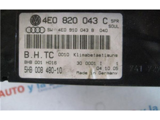 Блок управления климат-контролем 4e0820043c   Audi A8 S8 D3 4E