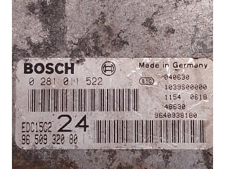Řídící jednotka 0281011522, 9640938180   Peugeot 807 2004