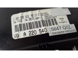 Přístrojová deska  Mercedes-Benz S W220 2004 A2205405647  