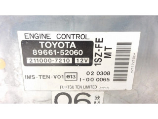 Блок управления двигателя 8966152060, 2110007210   Toyota Yaris