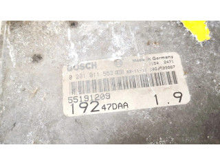 Блок управления двигателя 55191209, 0281011553   Fiat Stilo